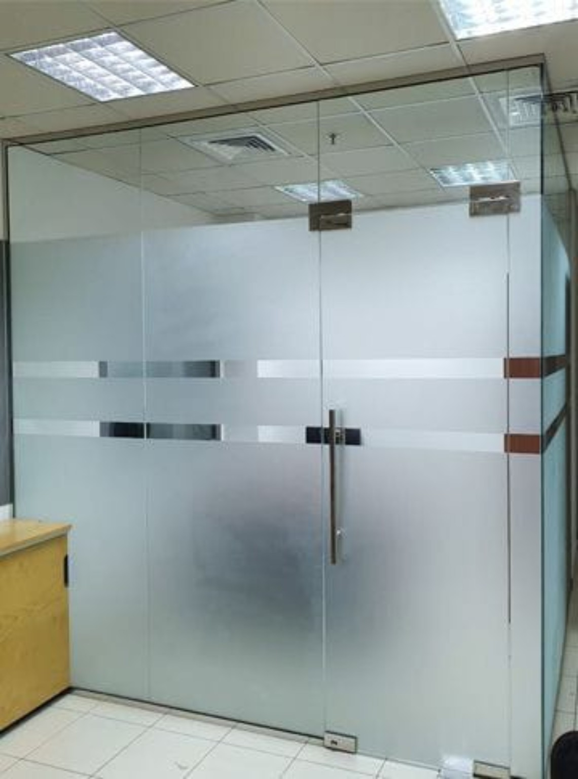 Frosted glass film for office partitions